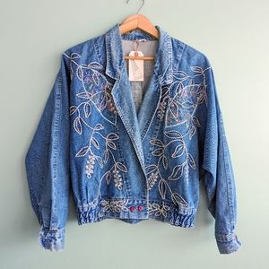 Vintage embroidered jean jack